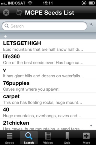 Top Seeds Guide for Minecraft Pocket Edition screenshot 2