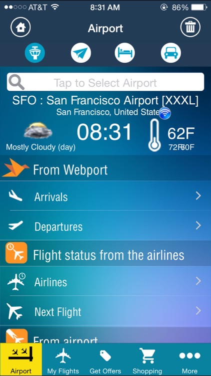 San Francisco Airport (SFO) Flight Tracker