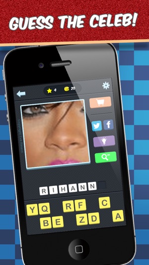 Zoomed in Celebrities Quiz - The best free word game to gues(圖2)-速報App