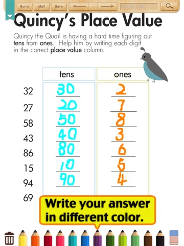 Kids Math-Place Value Worksheets(Grade 1) screenshot 2
