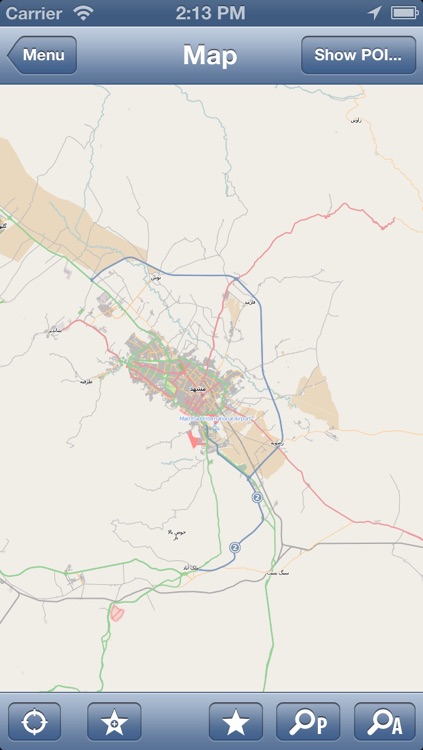 Mashhad, Iran Offline Map - PLACE STARS