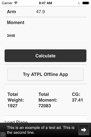 C172 Weight and Balance Calculator screenshot 2