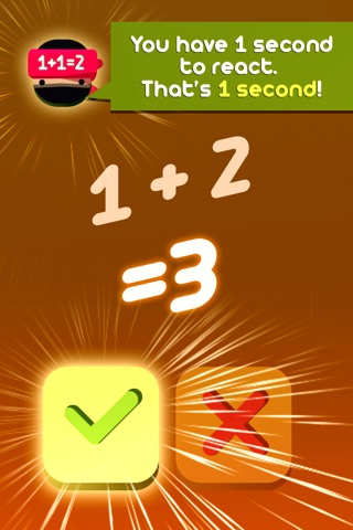 Ninja Math Impossible - a fun skills building game. screenshot 2