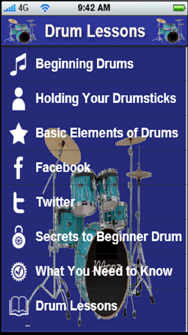 How to cancel & delete Drum Lessons:Learn the Basics of How to Play Drums from iphone & ipad 1