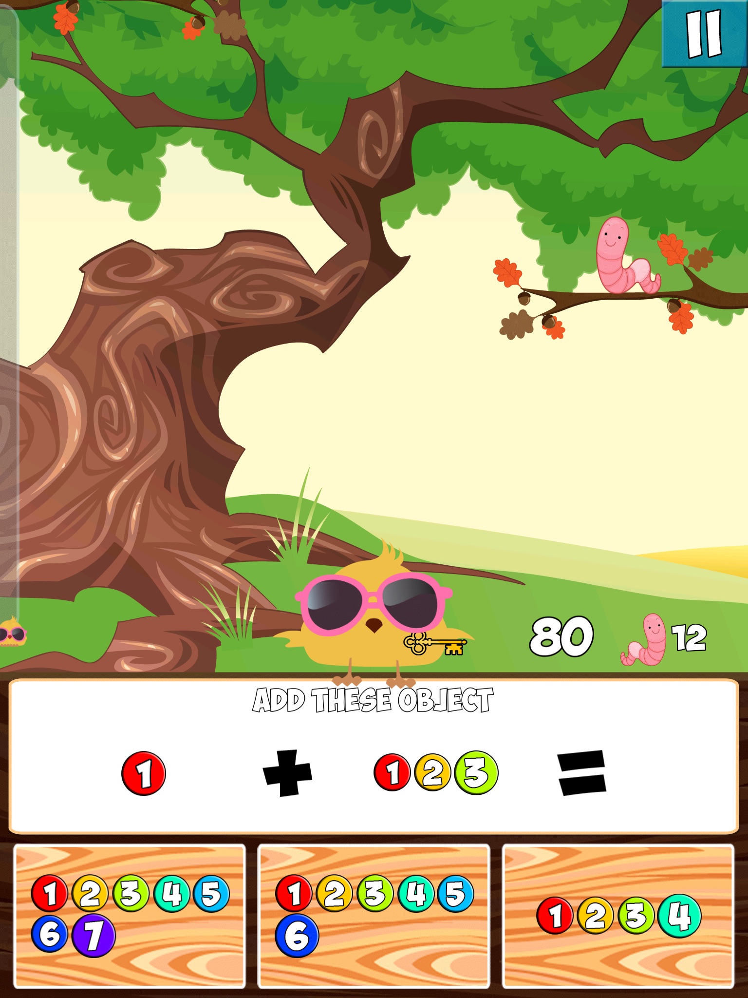 Add & Subtract with Springbird HD - Basic math game for kids screenshot 2