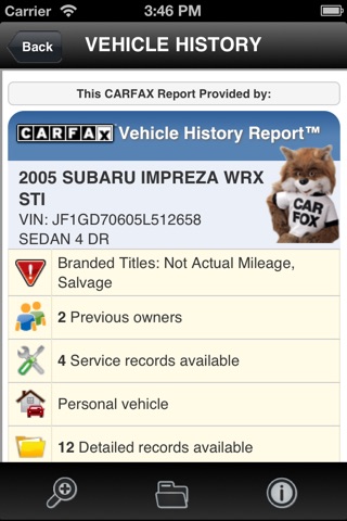 CARFAX screenshot 3