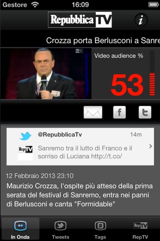 Repubblica TV per iPhone screenshot 3