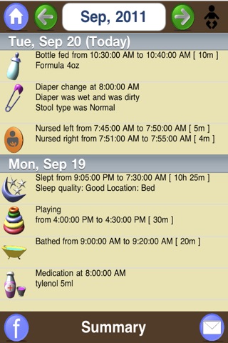 iBabyLog : Baby Breastfeeding Timer, Nursing Tracker and Sleep, Diaper, Activities Log screenshot 2