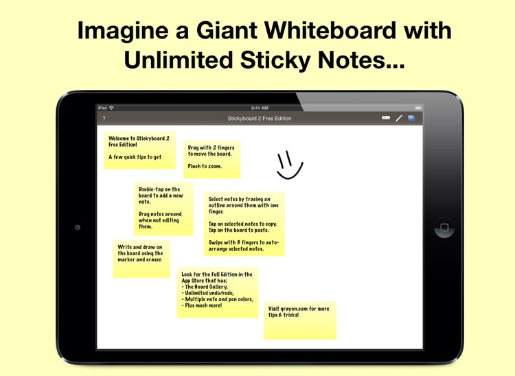 Stickyboard 2 Free Edition: Sticky Notes on a Whiteboard to Brainstorm, Mindmap, Plan, and Organize