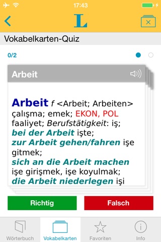 Türkisch <-> Deutsch Wörterbuch Basic screenshot 3
