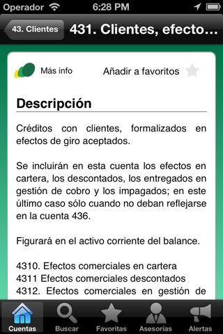 Cuadro de cuentas - PGC screenshot 2