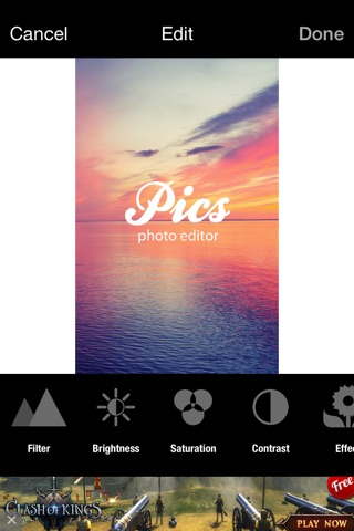 Pics - photo editor for iPhone and iPad screenshot 2