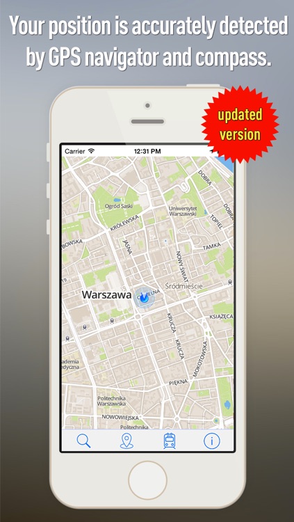 Offline Map Warsaw - Guide, Attractions and Transports