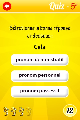 Jeu de Français 5ème – Cahier de vacances – test Quiz screenshot 2