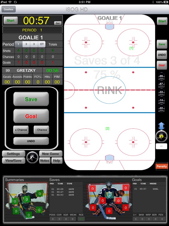 iSOG HD Lite Goalie & Player Stats Utility