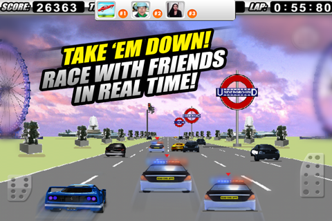 A Cop Chase Car Race 3D PRO 2 - Police Racing Multiplayer Edition HD screenshot 2