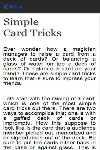 Card Tricks Tutorials and Tips screenshot 3