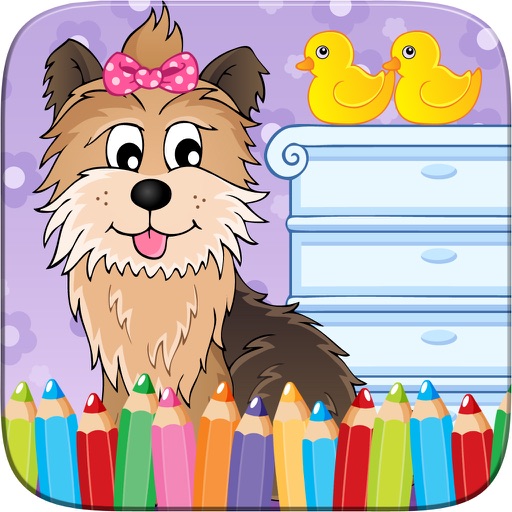 My Pet Puppy Coloring Book Drawing for Kid Games Icon
