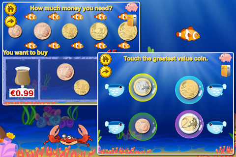 Euro€(LITE): Coin Math for kids, educational  learning games education screenshot 3