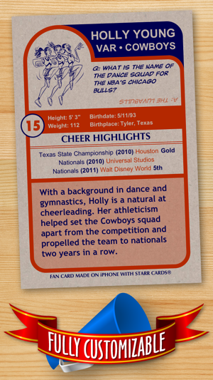 Cheerleader Card Maker - Make Your Own Custom Cheerleader Ca(圖2)-速報App