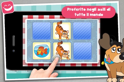Memo Game Pets Cartoon - for kids young childrens screenshot 2