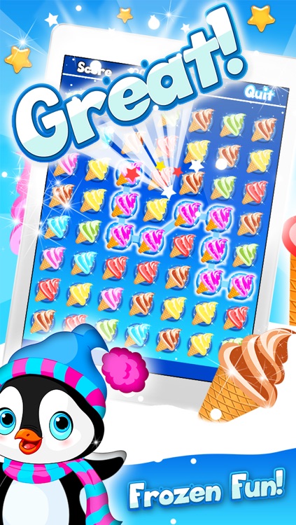 Arctic Penguin in the Frozen Ice Cream Fall-ing Hunt Pro Game