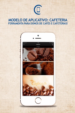 Aplicativo Modelo para Cafeteria screenshot 2