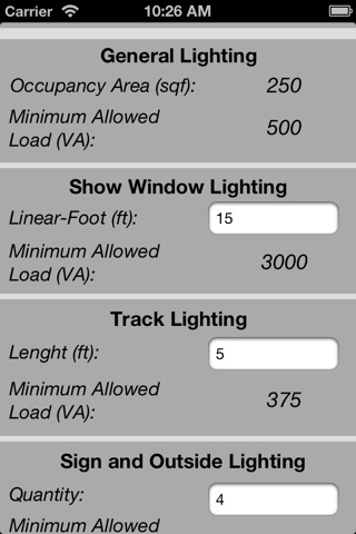 Electrical Code Load Calculator screenshot 3