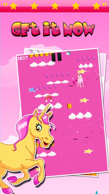 Pretty Pink Unicorn Princess Jump