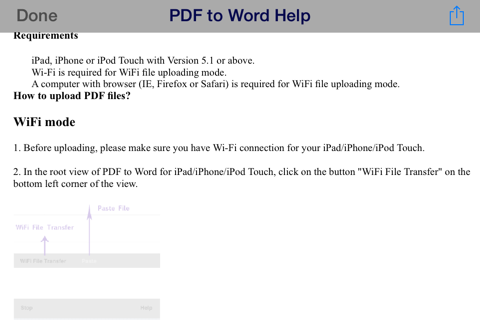 Screenshot of PDF to Word Converter