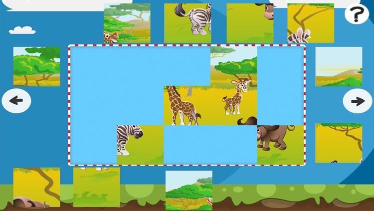 A Safari Jigsaw Puzzle for Pre-School Children with Animals of the Savanna