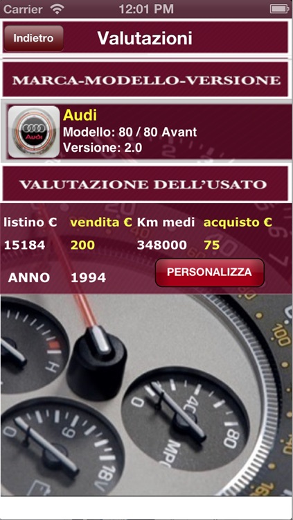 Valutazione AUTO Usate LITE