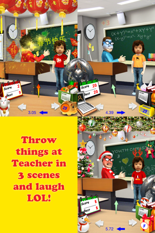 How to cancel & delete Classroom Jerk - Fun Free Addictive Game to Flick & Kick Mahjong, Fireworks, Pineapple  etc. etc. at Teacher to celebrate Chinese New Year from iphone & ipad 1