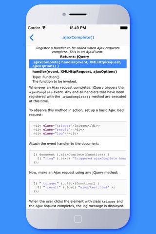 jQuery Aide - JavaScript and jQuery api tool screenshot 4