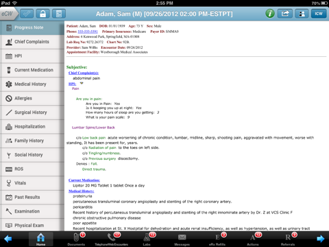 eClinicalTouch screenshot 2