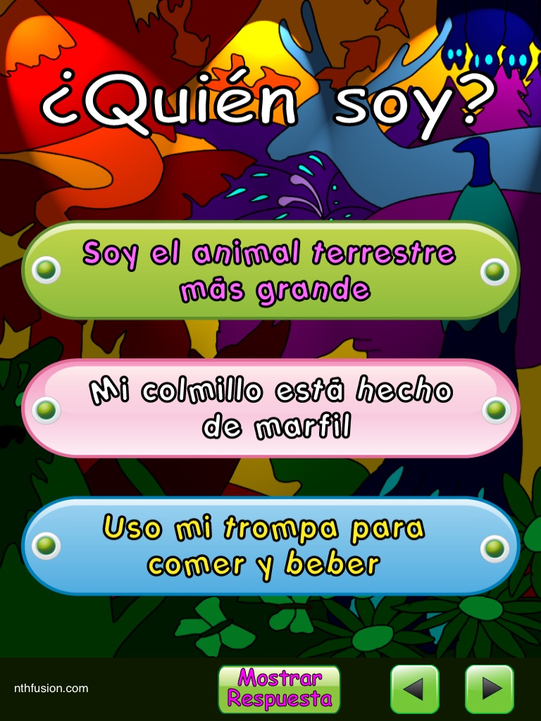 ¿Qui'en soy?  Un divertido juego con preguntas y respuestas con los animales del zoológico para niños de 3 a 10 años, para aprender conceptos importantes relacionados con habilidades de pensamiento asociativo,inferencia,evaluación y predicciones screenshot 4