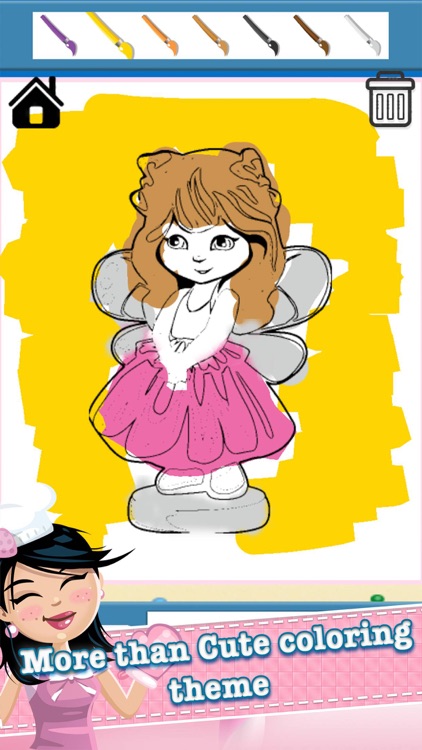 Princess Paint Draw Coloring good drawings for kid screenshot-3