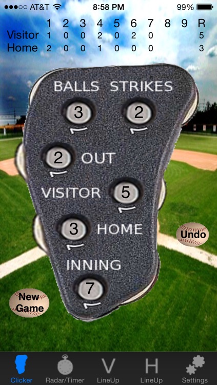 Baseball Referee Scorer Baseball Game Counter Clicker Easy To