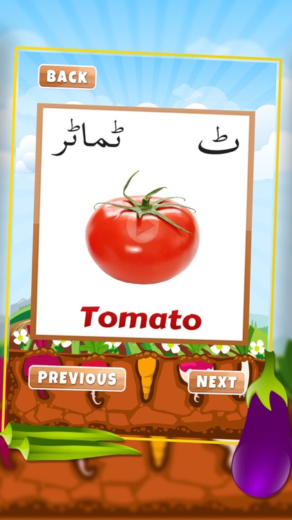 Urdu Qaida Vegetable Learning Urdu - Kids Educational Book screenshot-3