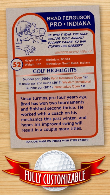 Golf Card Maker - Make Your Own Custom Golf Cards with Starr Cards