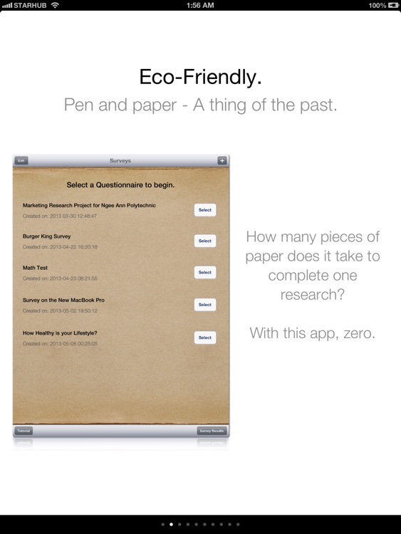 Surveys for iPad