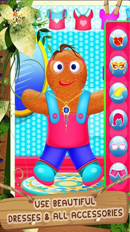 Gingerbread Man Dress Up Mania - Free Addictive Fun Christmas Games for Kids, Boys and Girls