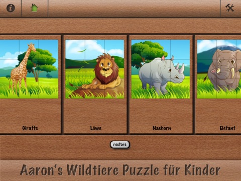 Aaron's wildlife animals puzzle game screenshot 4