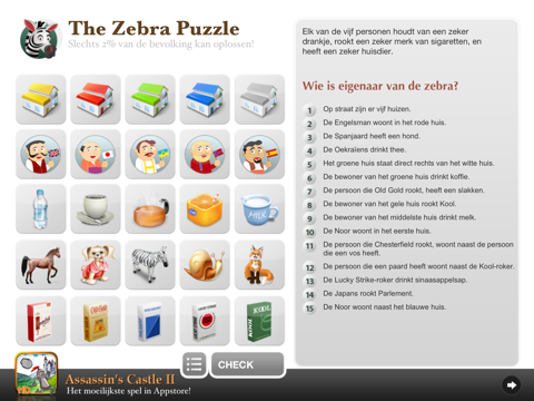 The Zebra Puzzle HD Free screenshot 2