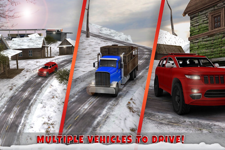 Winter Highway Truck Driver Rush 3D Simulator screenshot 2