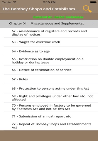 The Bombay Shops and Establishments Act 1948 screenshot 4