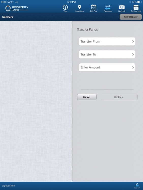 Prosperity Bank iPad Version
