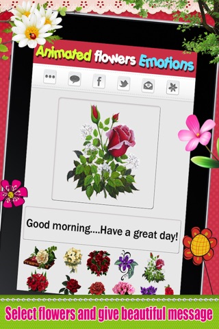 Emoji Flowers -  3D Animated Flower Emoticons screenshot 2