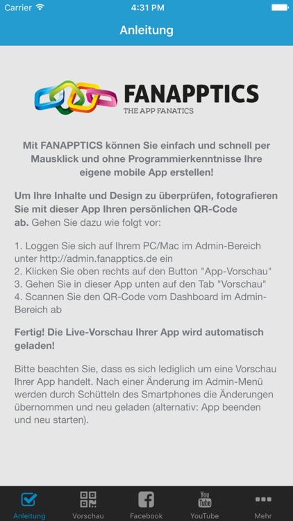 FANAPPTICS Vorschau App