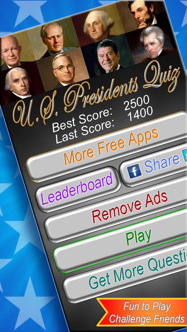 US Presidents Trivia Quiz Free - United States Presidential Historical Photo Recognition Guessing Educational Game hack tool